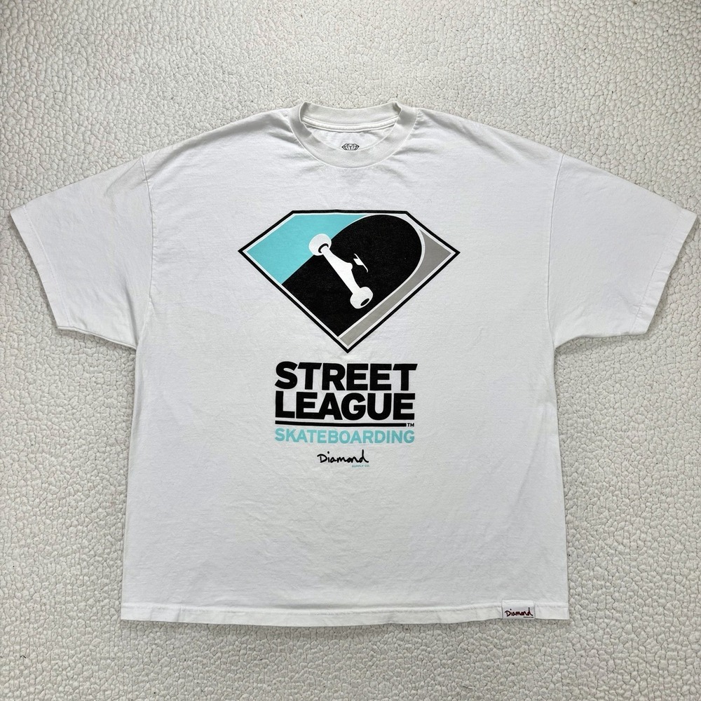Diamond Supply Co T-Shirt Men's 3XL White Skateboarding USA Streetwear Urban Y2K